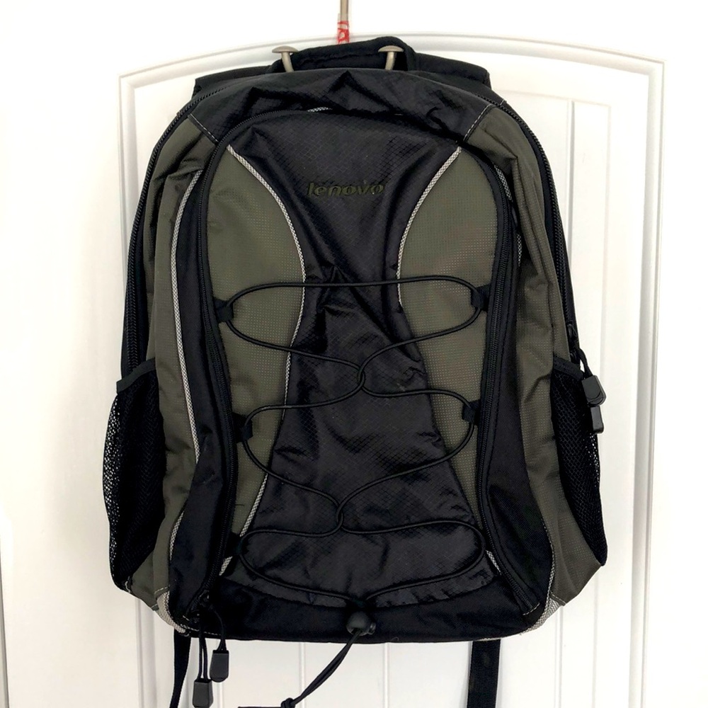Lenovo Black and Green Men's Padded Backpack!